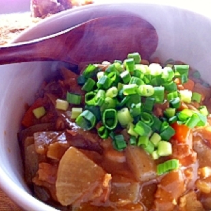 豚汁リメイク カレーうどん